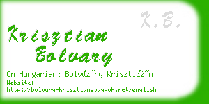 krisztian bolvary business card